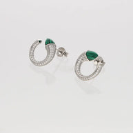 Lunara Moon Spark Studs in 92.5 silver