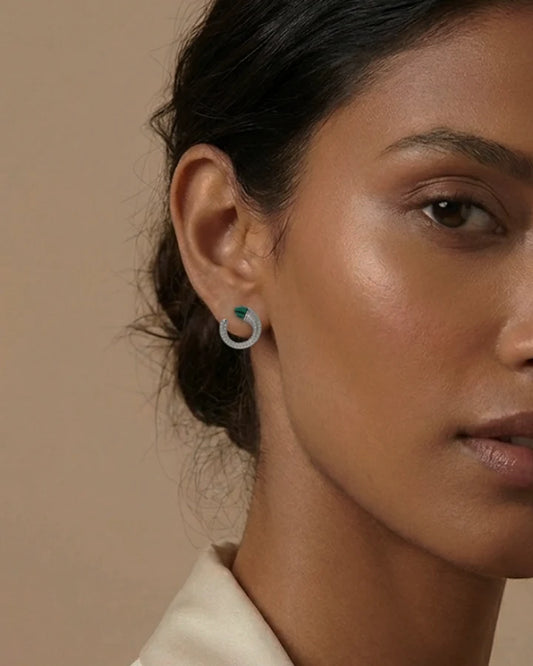 Lunara Moon Studs in 92.5 Silver