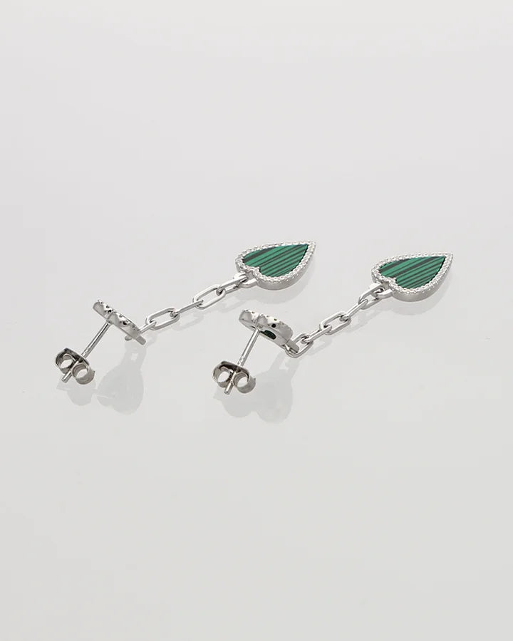 Cordia Long Heart Cascade in 92.5 silver