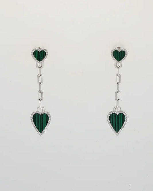 Cordia Long Heart Cascade in 92.5 Silver
