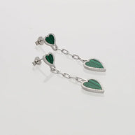 Cordia Long Heart Cascade in 92.5 silver