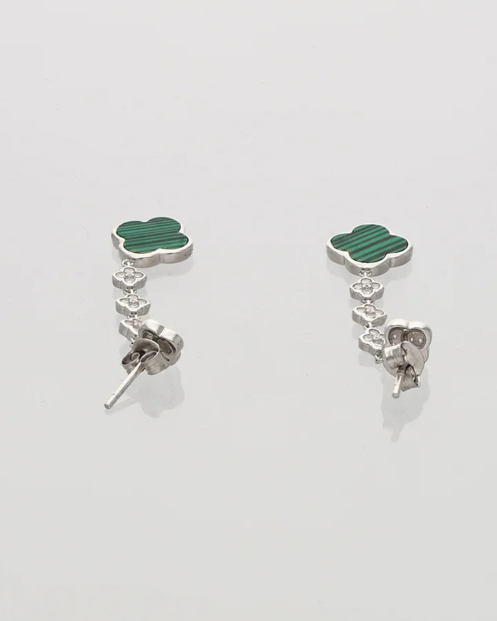 Vanora Leaf Drop Studs in 92.5 silver