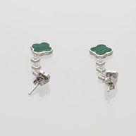 Vanora Leaf Drop Studs in 92.5 silver