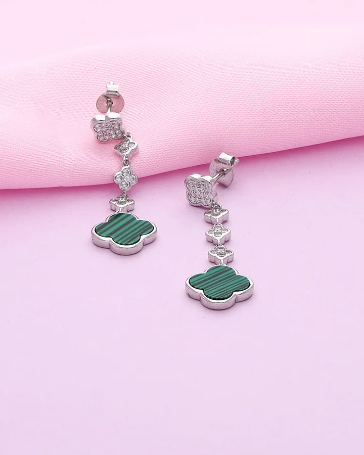 Vanora Leaf Drop Studs in 92.5 silver
