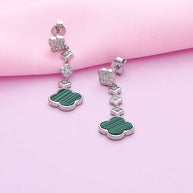 Vanora Leaf Drop Studs in 92.5 silver