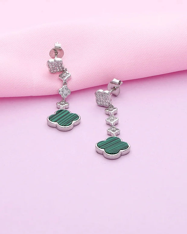 Vanora Leaf Drop Studs in 92.5 silver