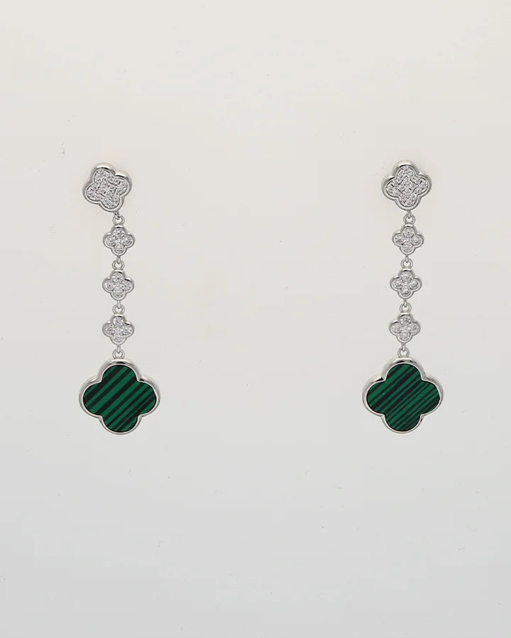 Vanora Leaf Drop Studs in 92.5 silver