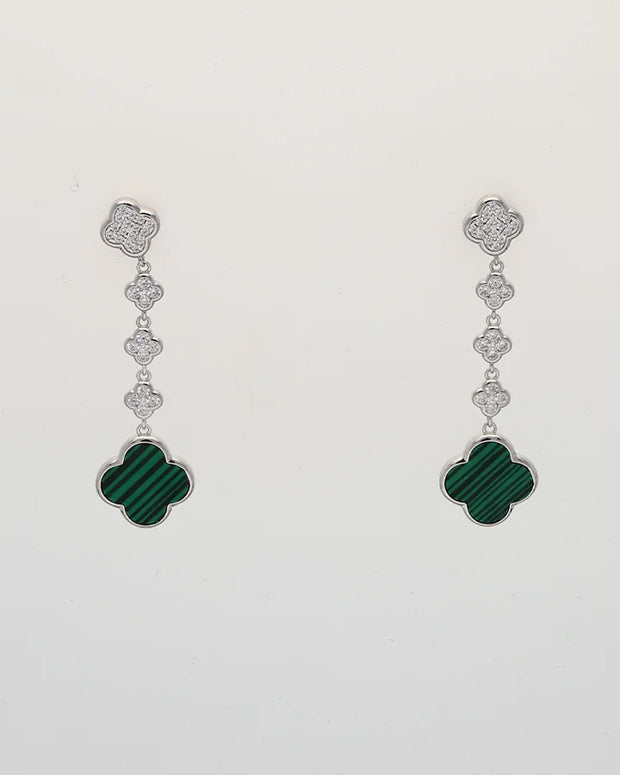 Vanora Leaf Drop Studs in 92.5 silver