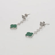 Vanora Leaf Drop Studs in 92.5 silver