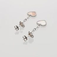 Pearlyn Heart Glow Studs in 92.5 silver