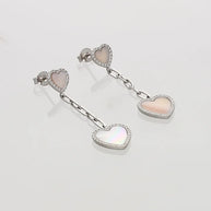Pearlyn Heart Glow Studs in 92.5 silver