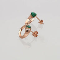 Rosel Crescent Edge Studs in 92.5 silver