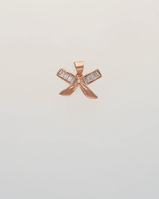 Belleva Bow Spark Pendant in 92.5 Silver