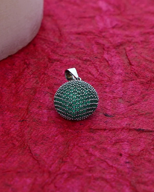 Verden Halo Circle Pendant in 92.5 Silver