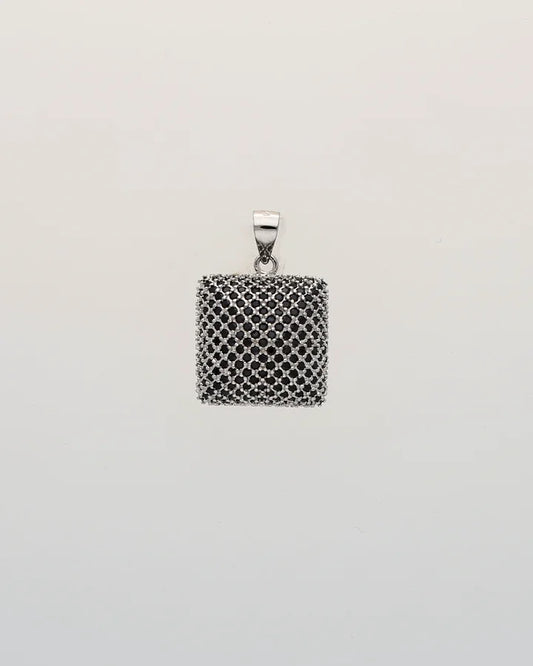 Noctra Bold Square Pendant in 92.5 Silver