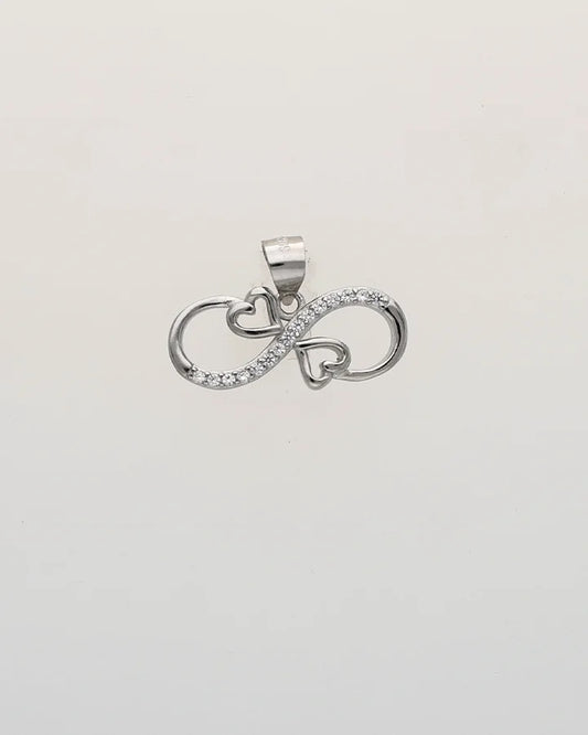 Infina Twin Heart Pendant in 92.5 Silver
