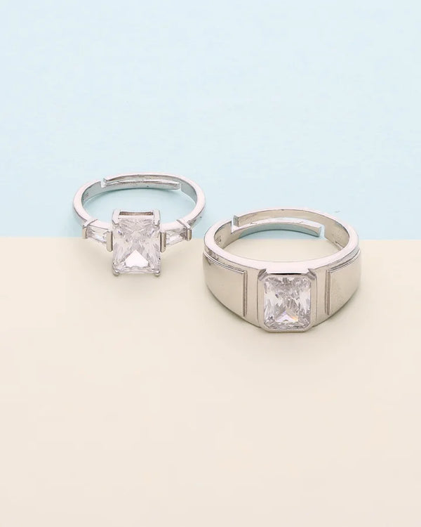 Aurex Promise Duo Ring in 92.5 Silver