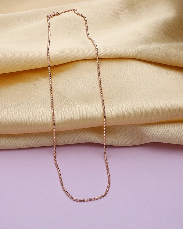 Aurielle Soft Rose Gold Chain in 92.5 Silver