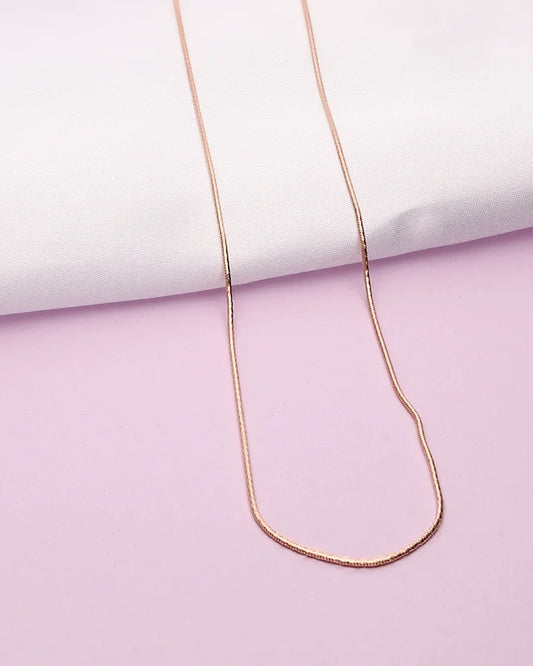 Velmora Radiant Rose Gold Chain in 92.5 Silver