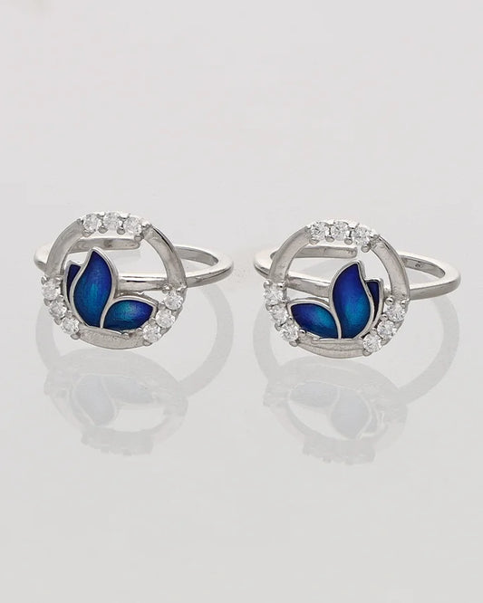 Virelle Snow Enamel Bichudi in 92.5 Silver