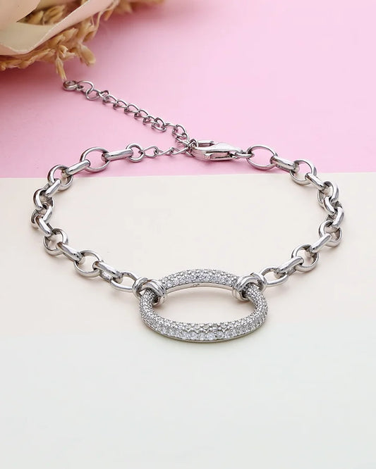 Vireon Spark Chain Bracelet in 92.5 Silver